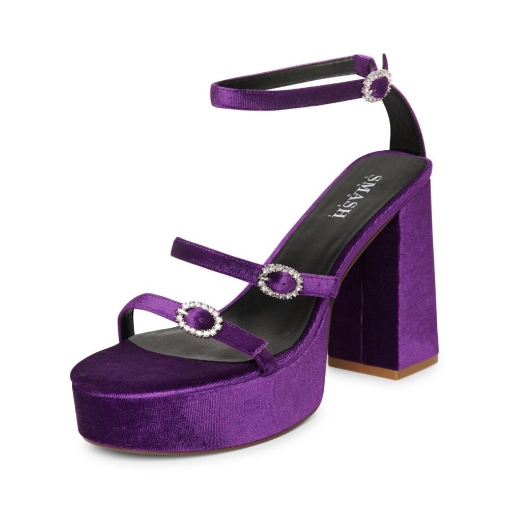 Smash Shoes Women's Brandy Stacked Platform Heels Dress Sandals